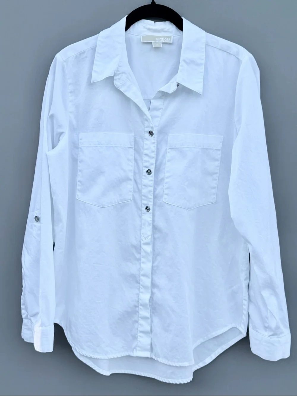 Michael Kors Lightweight White Button-Down Shirt | Size 8